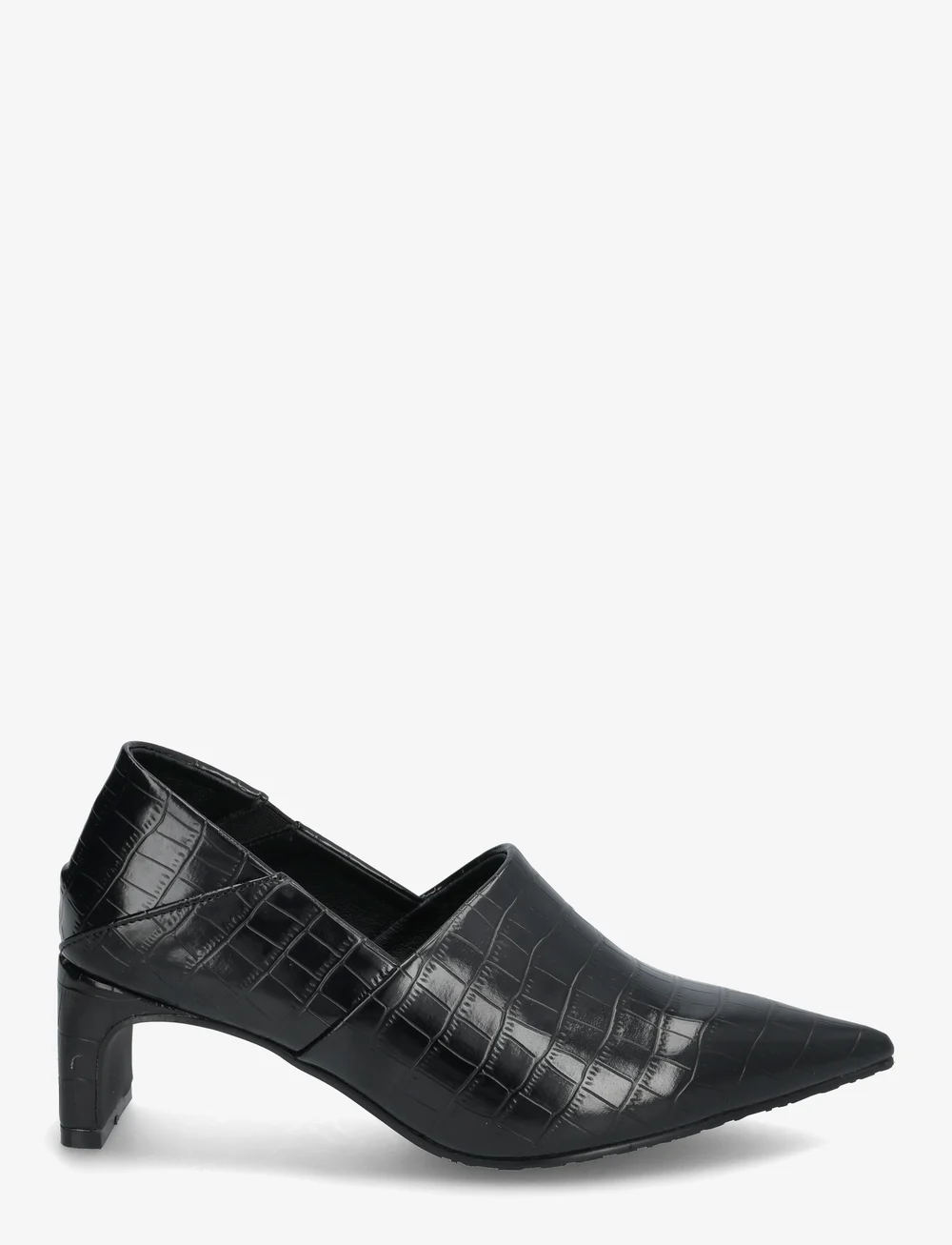Bianco - Rowe Heel Step Down Mule #C - pumps - black croco - 1