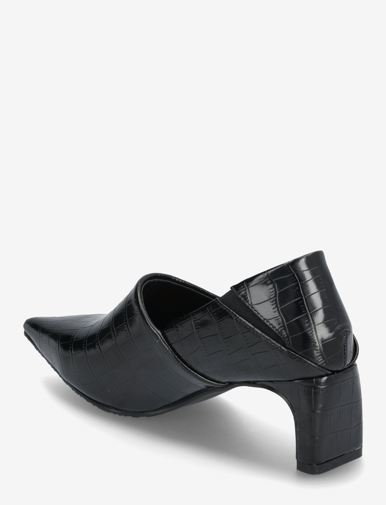 Bianco - Rowe Heel Step Down Mule #C - black croco - 2