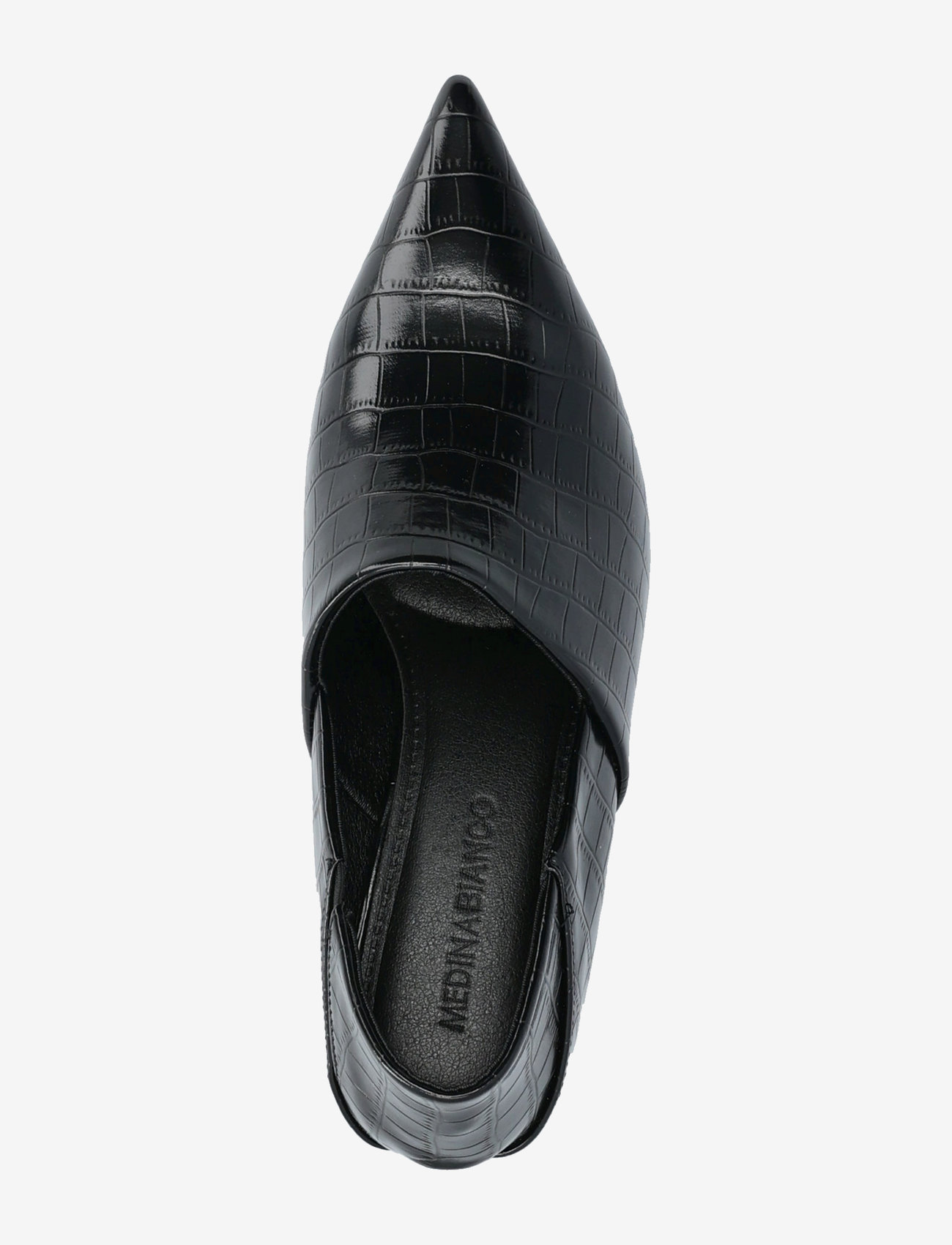 Bianco - Rowe Heel Step Down Mule #C - black croco - 3