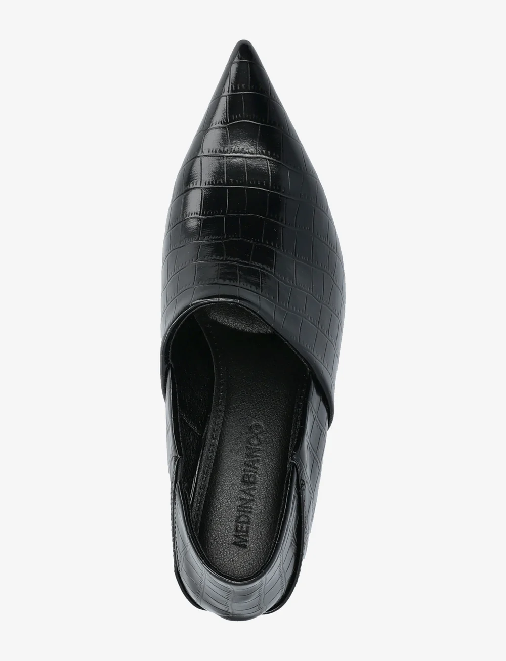 Bianco - Rowe Heel Step Down Mule #C - pumps - black croco - 3