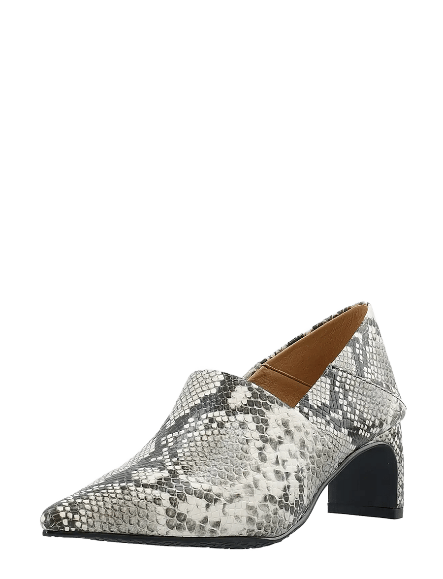 Bianco - Rowe Heel Step Down Mule #S - white snake - 0