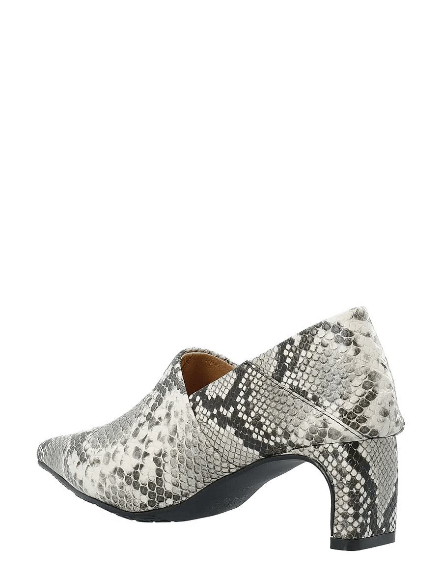 Bianco - Rowe Heel Step Down Mule #S - white snake - 2