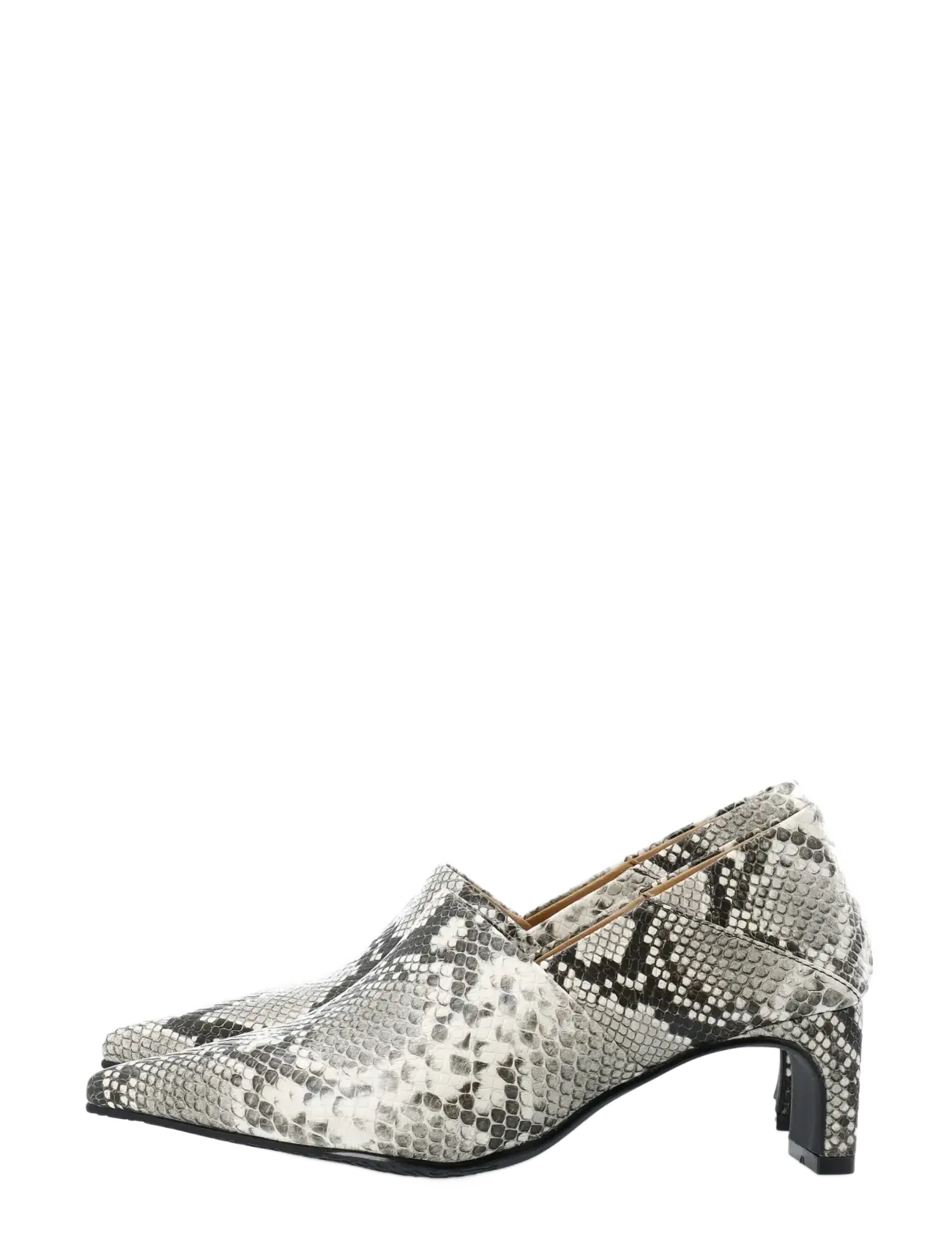 Bianco - Rowe Heel Step Down Mule #S - white snake - 5