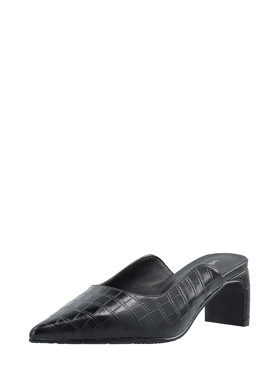 Bianco - Rowe Heel Cutline Mule #C - black croco - 0