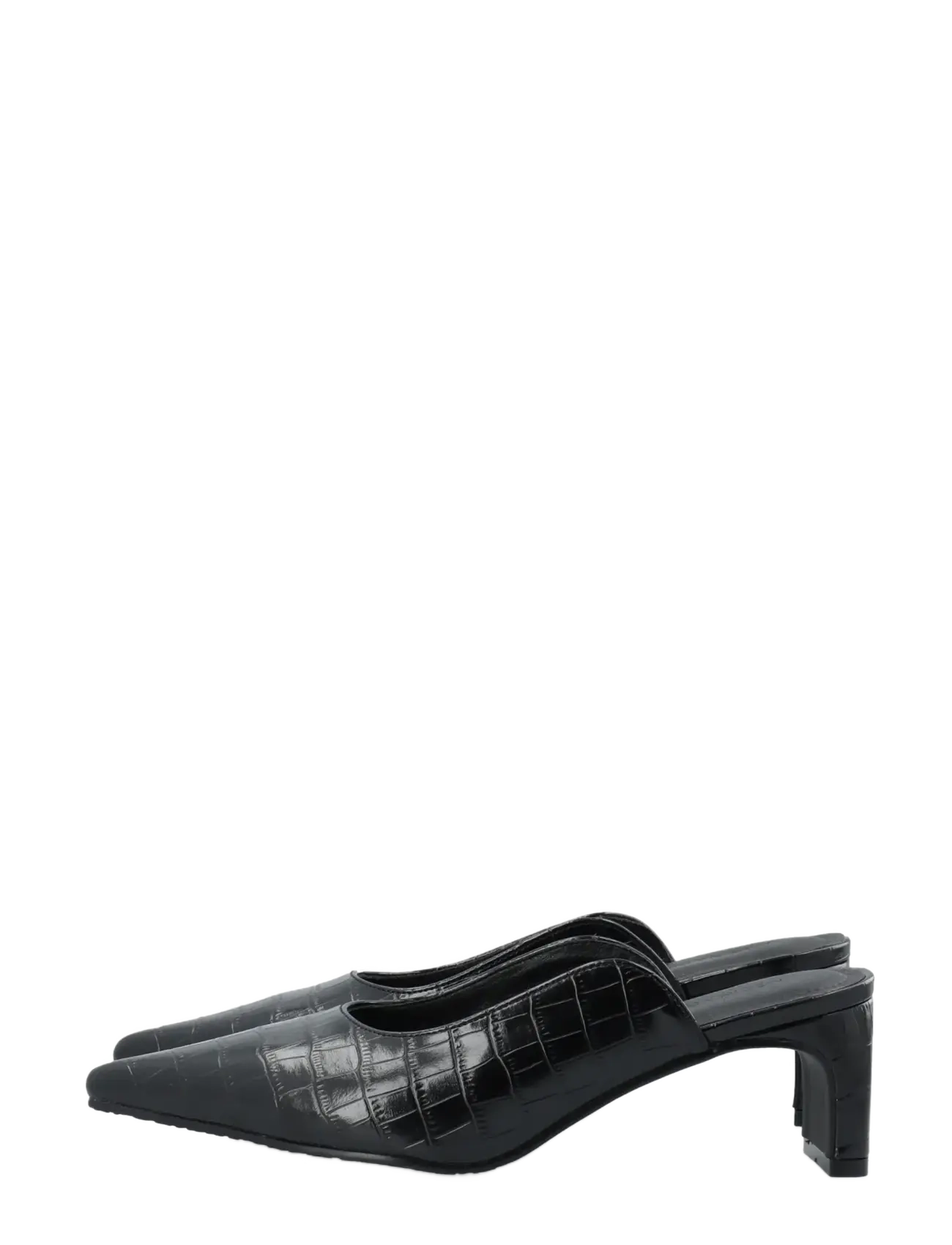 Bianco - Rowe Heel Cutline Mule #C - black croco - 1