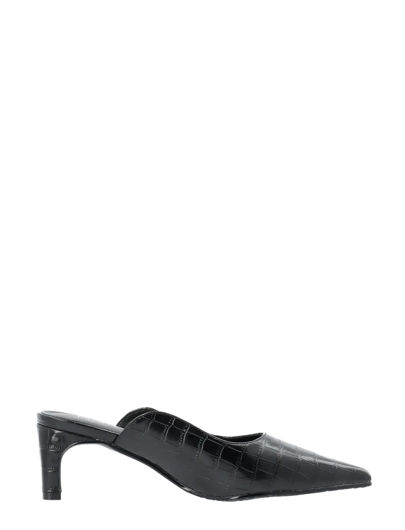 Bianco - Rowe Heel Cutline Mule #C - black croco - 3
