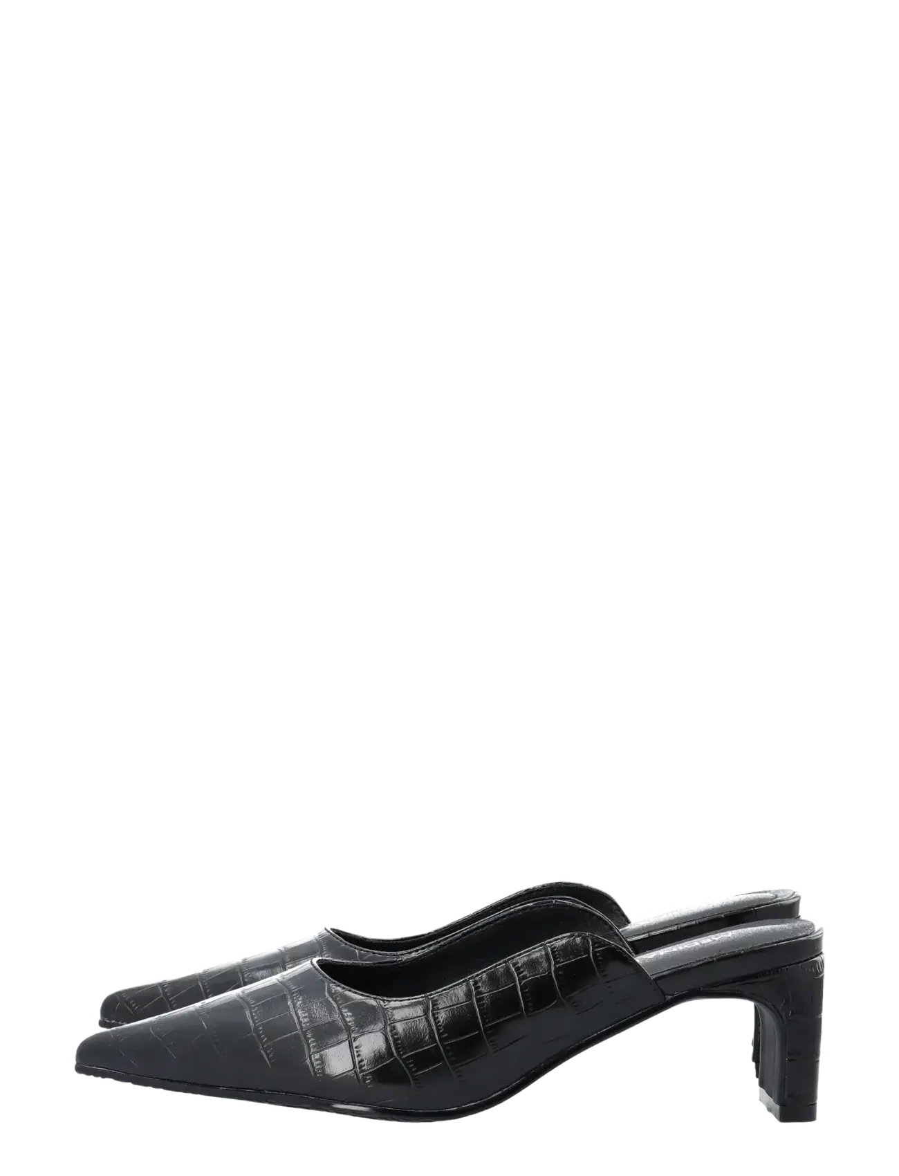 Bianco - Rowe Heel Cutline Mule #C - black croco - 5