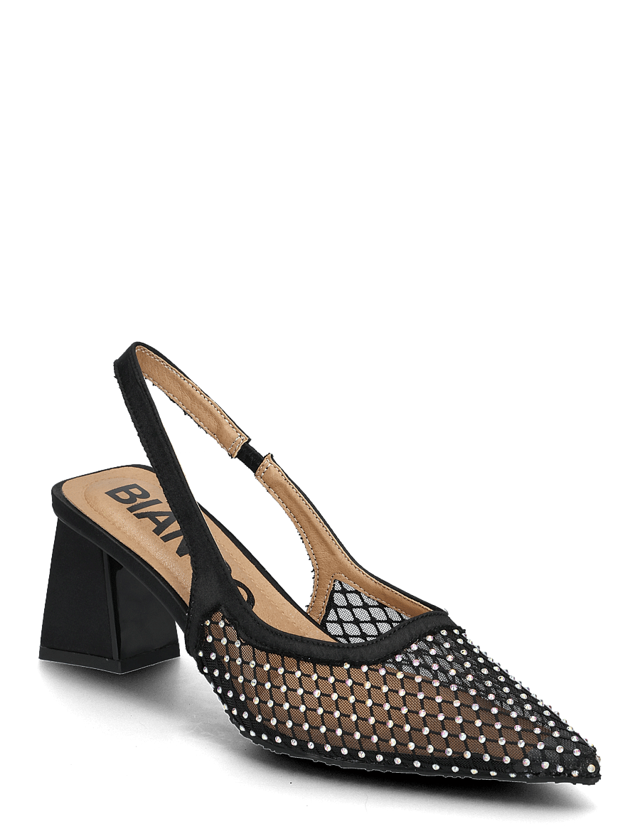 Bianco - BIAMARALYN Slingback Rhinestone Mesh - kontsaga slingback-kingad - black - 0