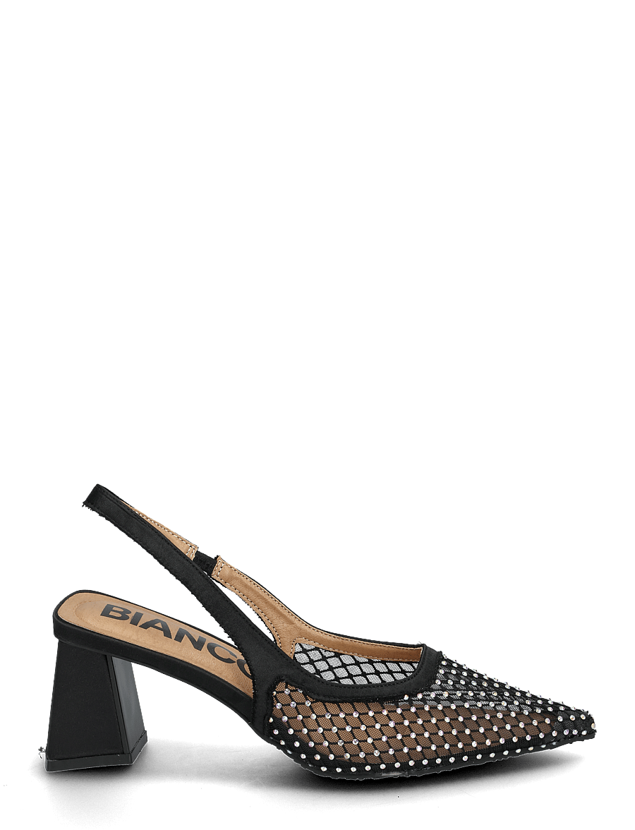 Bianco - BIAMARALYN Slingback Rhinestone Mesh - kontsaga slingback-kingad - black - 1