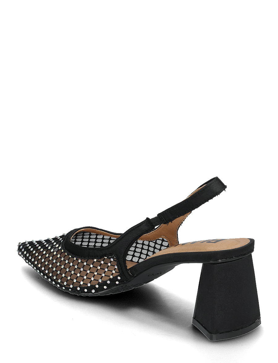 Bianco - BIAMARALYN Slingback Rhinestone Mesh - kontsaga slingback-kingad - black - 2
