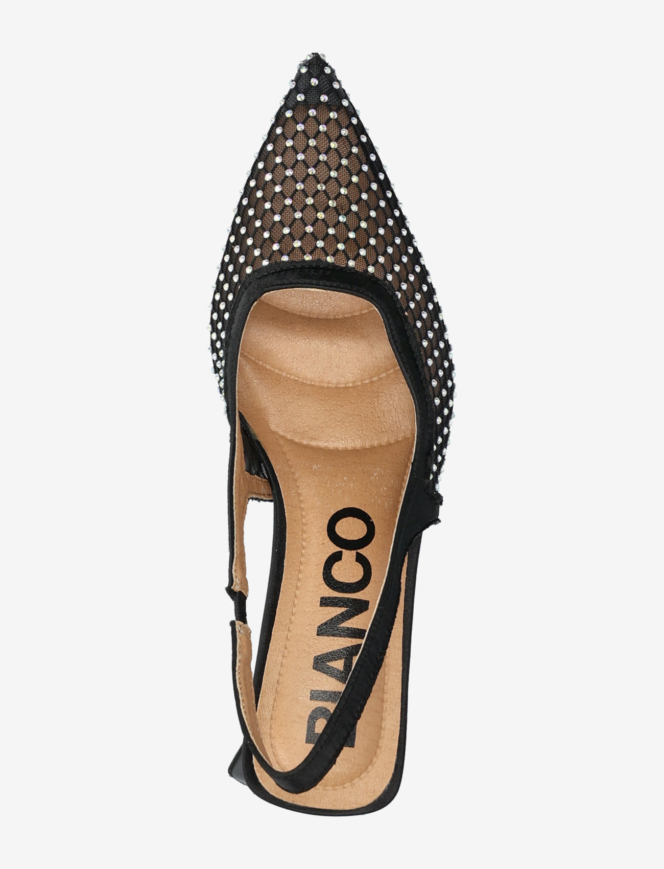Bianco - BIAMARALYN Slingback Rhinestone Mesh - slingbacks med hæle - black - 3