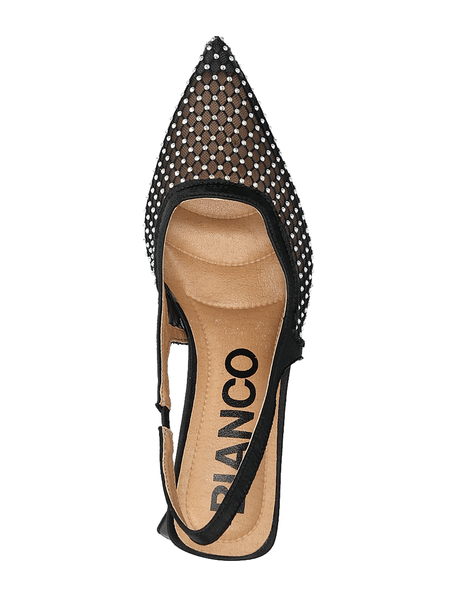 Bianco - BIAMARALYN Slingback Rhinestone Mesh - kontsaga slingback-kingad - black - 3