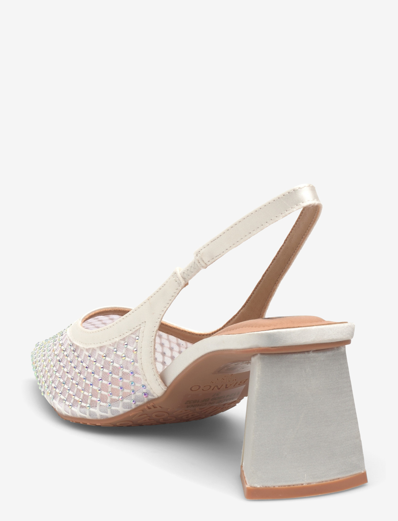 Bianco - BIAMARALYN Slingback Rhinestone Mesh - slingbacks med hæle - off white - 2