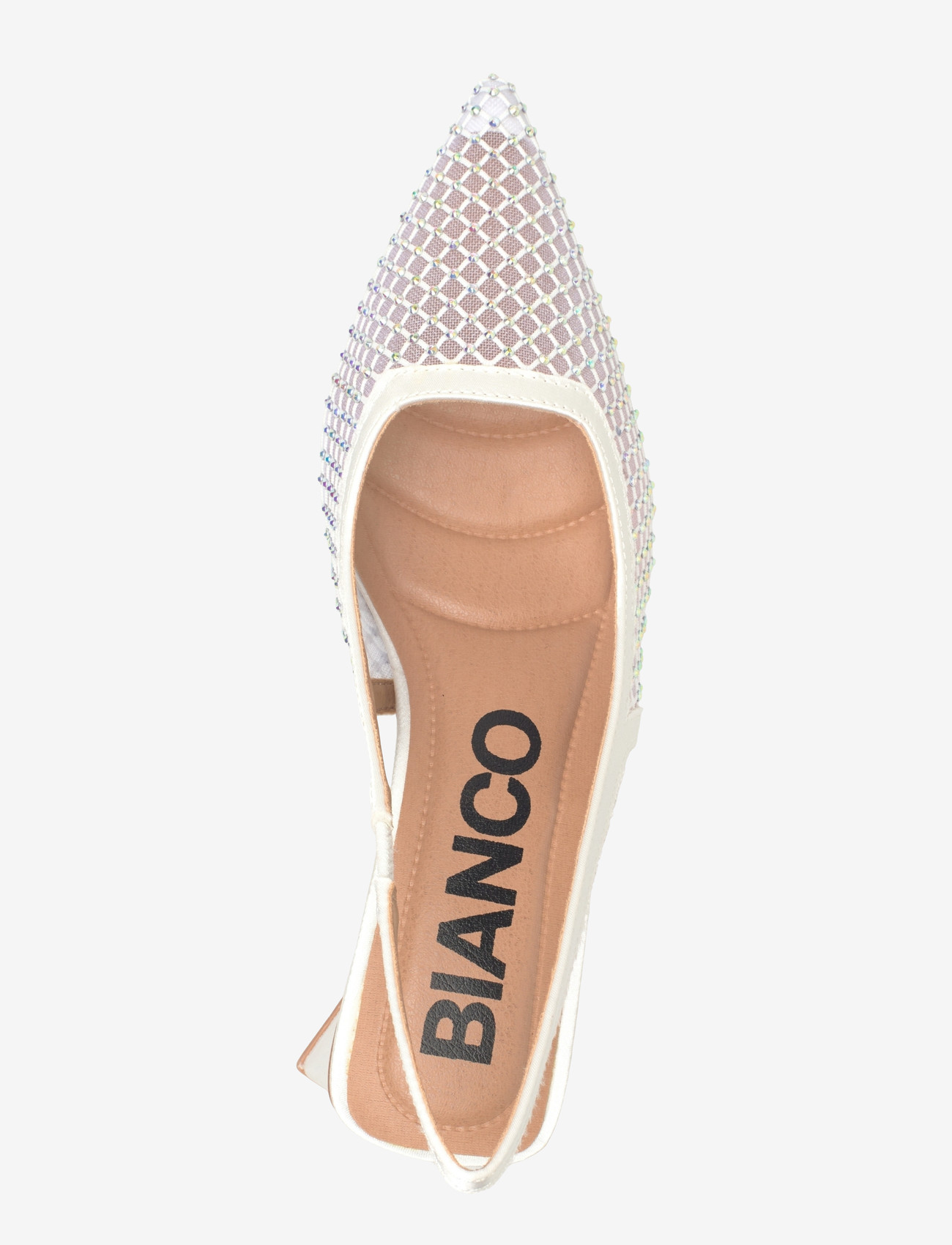 Bianco - BIAMARALYN Slingback Rhinestone Mesh - slingbacks med hæle - off white - 3