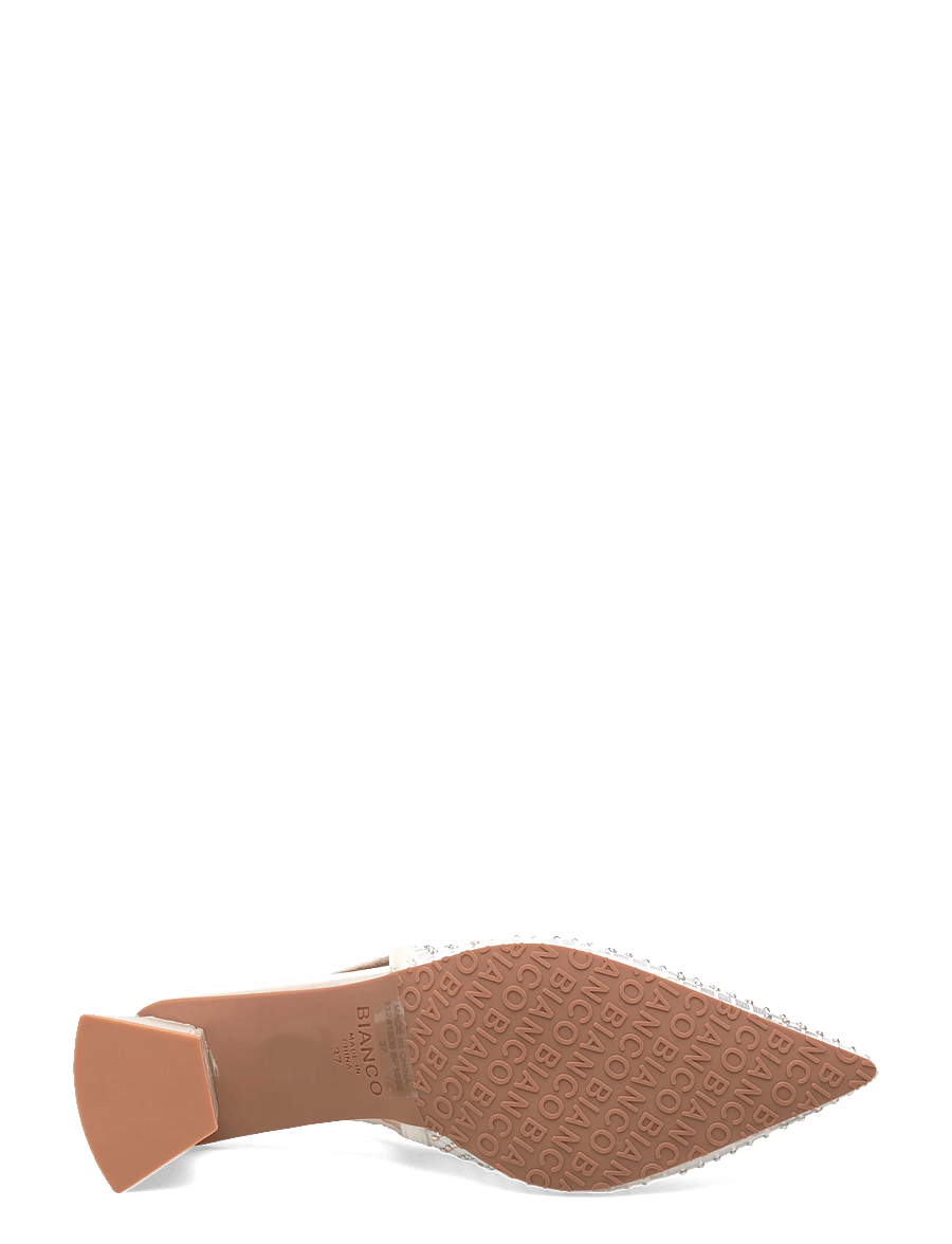 Bianco - BIAMARALYN Slingback Rhinestone Mesh - slingbacks met hak - off white - 4