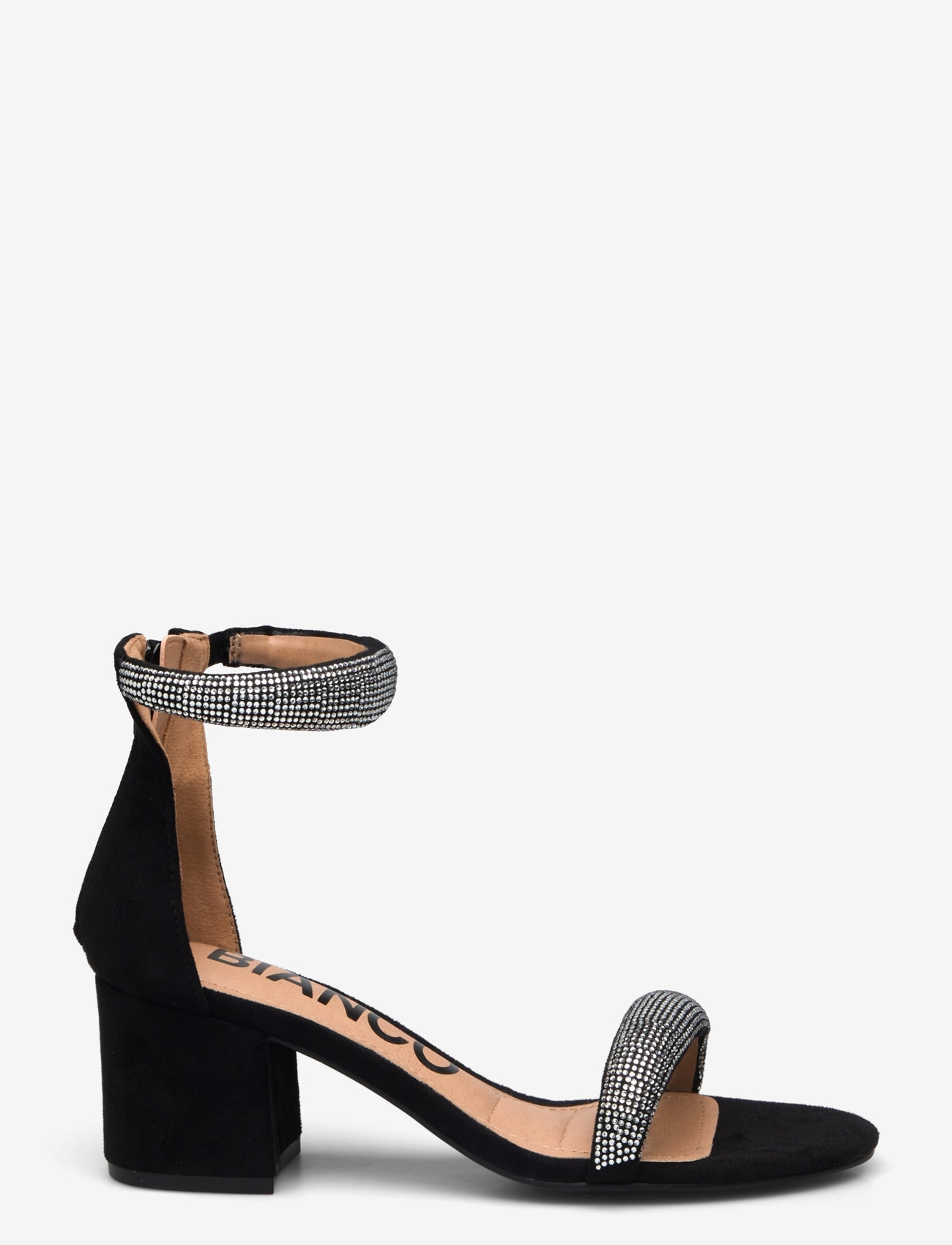 Bianco - BIALISBON Sandal Rhinestone Faux Suede - sandaletter - black - 1