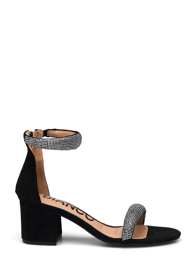 Bianco - BIALISBON Sandal Rhinestone Faux Suede - sandaletter - black - 1