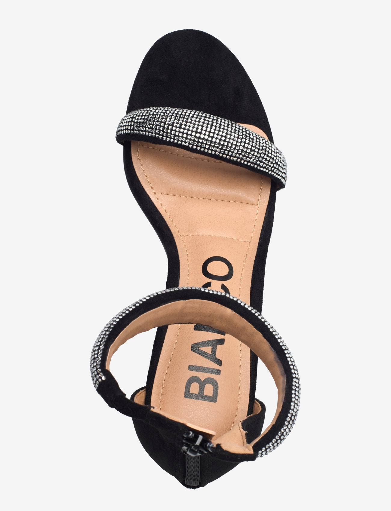 Bianco - BIALISBON Sandal Rhinestone Faux Suede - sandaletter - black - 3