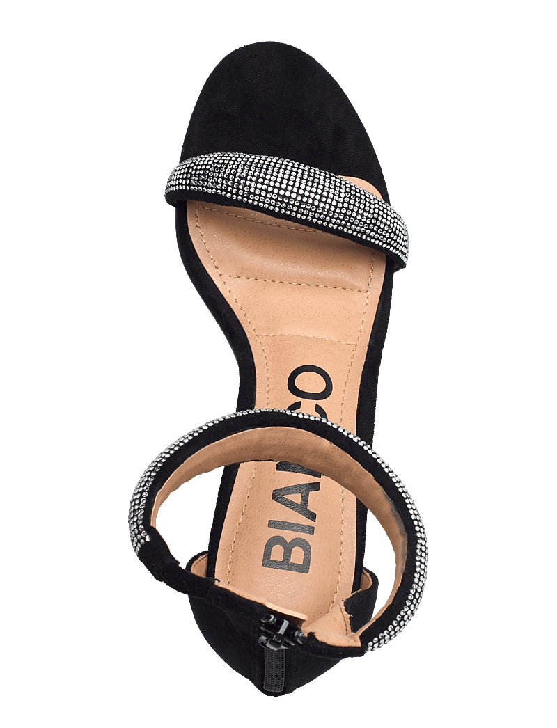 Bianco - BIALISBON Sandal Rhinestone Faux Suede - sandaletter - black - 3