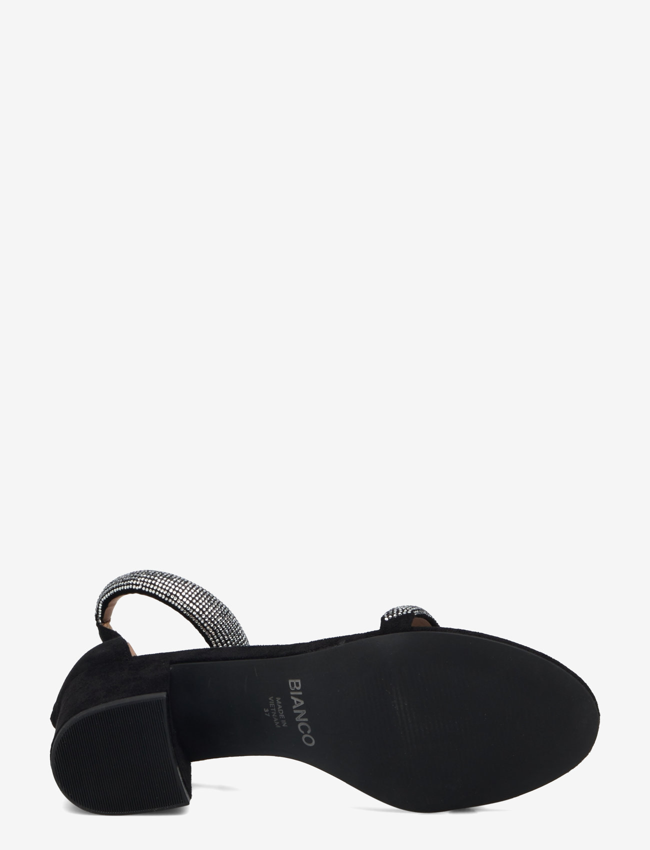 Bianco - BIALISBON Sandal Rhinestone Faux Suede - sandaletter - black - 4