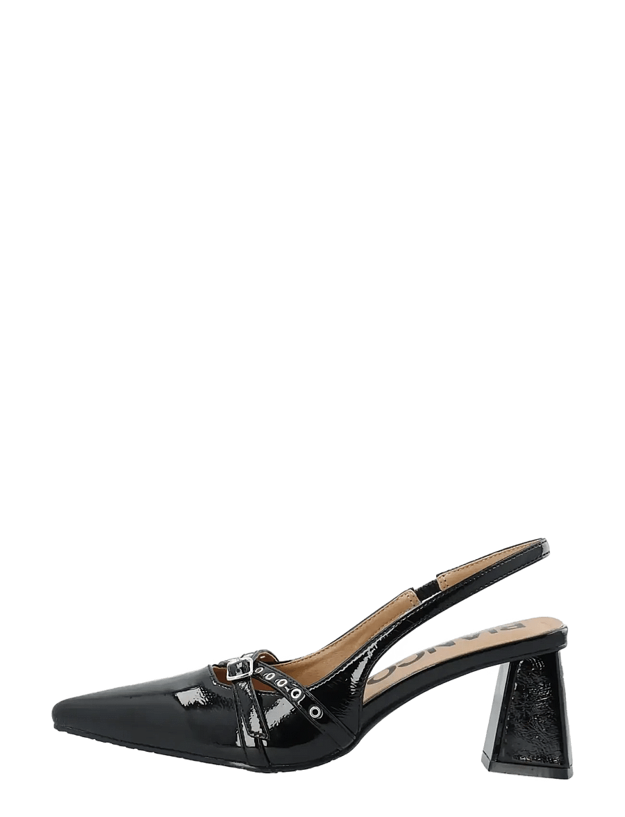 Bianco - BIAMARALYN Buckle Slingback Faux Leather - black patent - 1