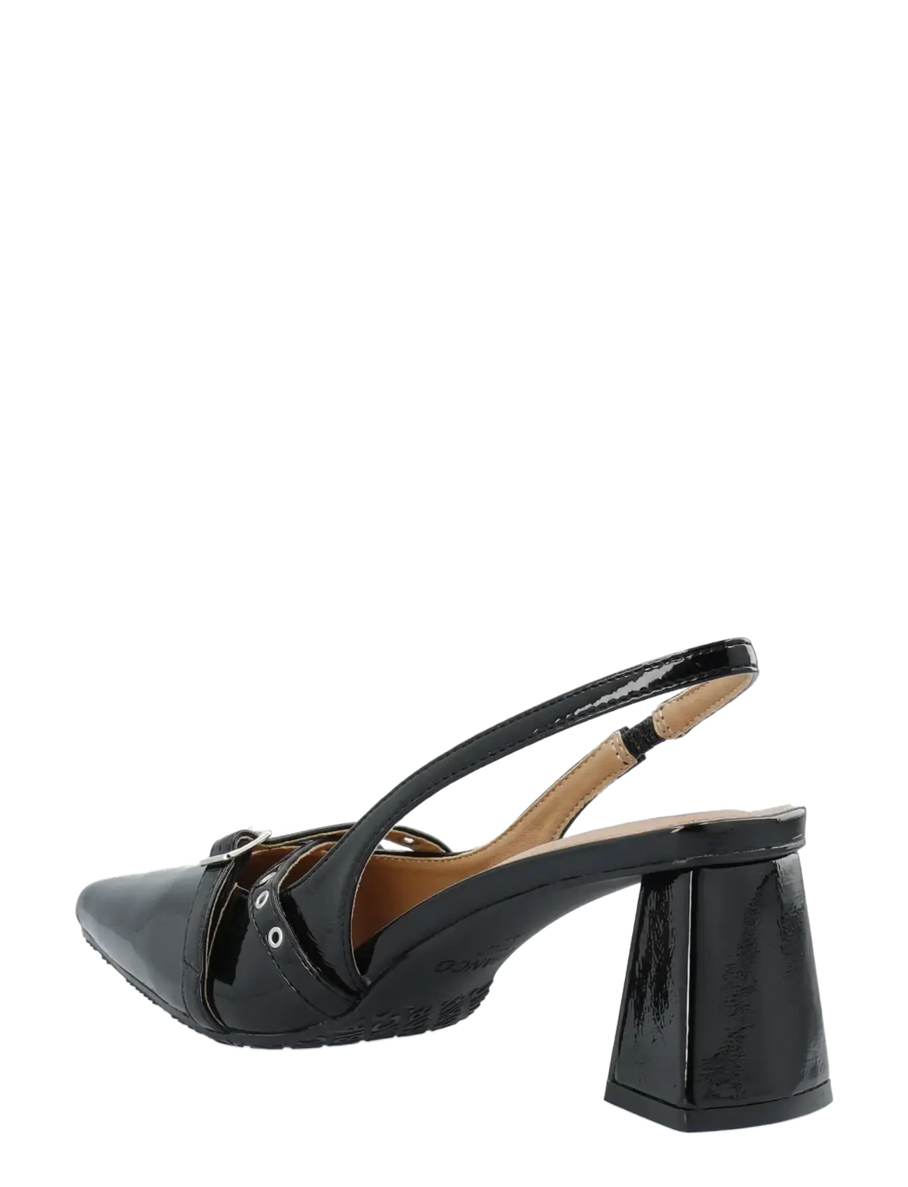 Bianco - BIAMARALYN Buckle Slingback Faux Leather - black patent - 2