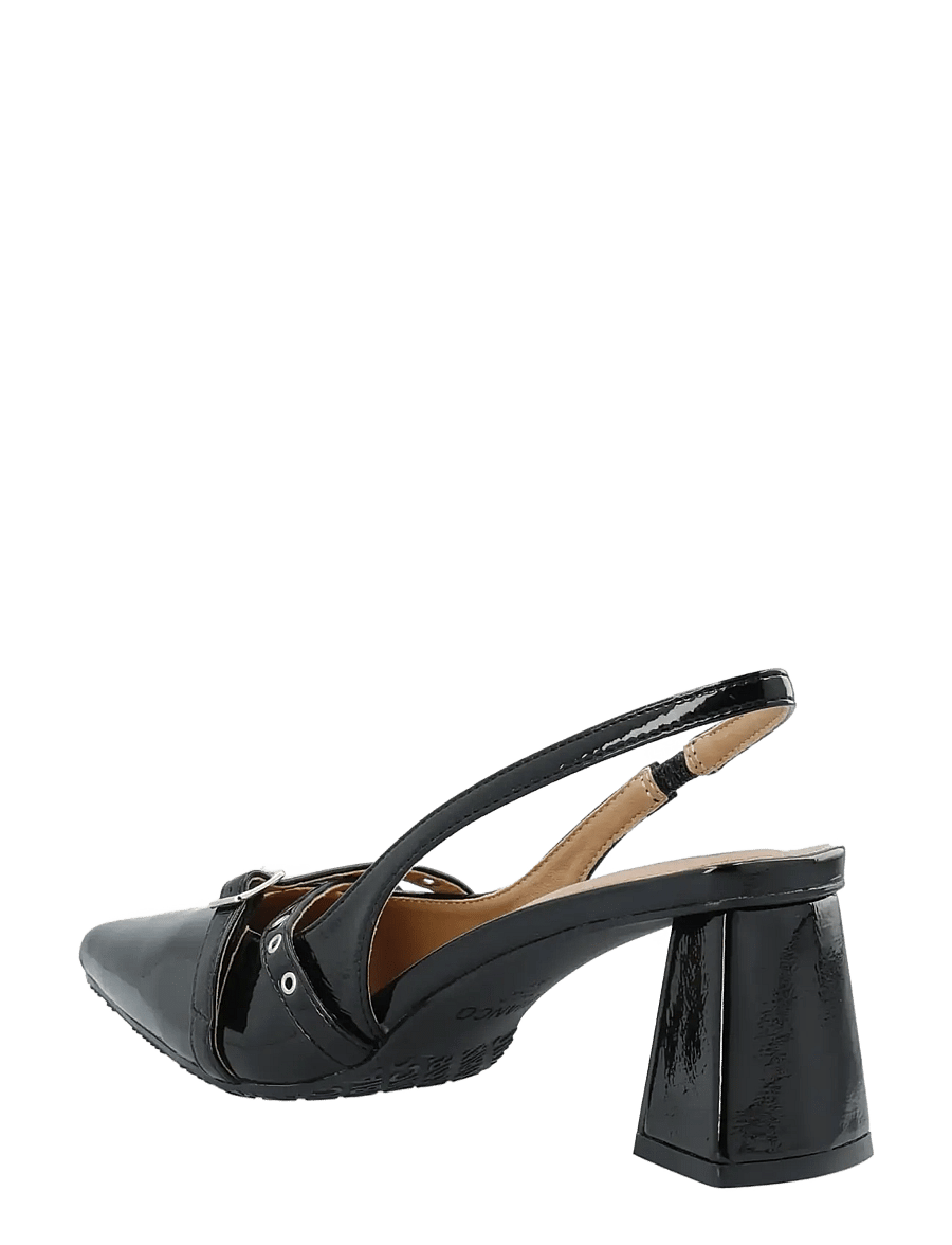 Bianco - BIAMARALYN Buckle Slingback Faux Leather - black patent - 2