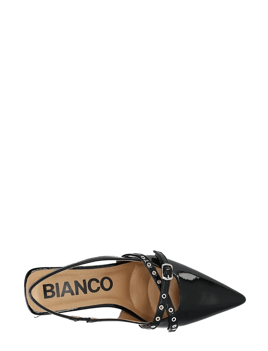 Bianco - BIAMARALYN Buckle Slingback Faux Leather - black patent - 4