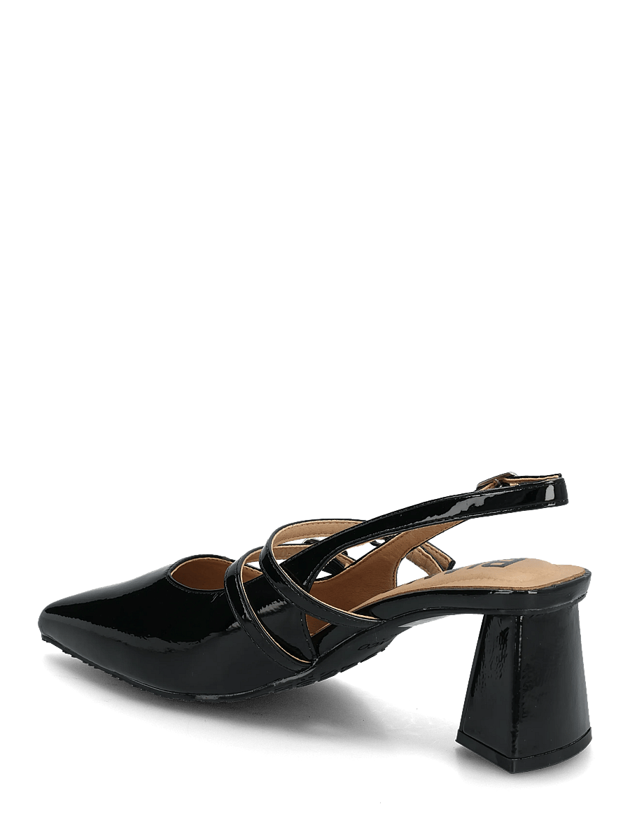 Bianco - BIAMARALYN Mary Jane Slingback Faux Leather - slingbacks med hæle - black patent - 2