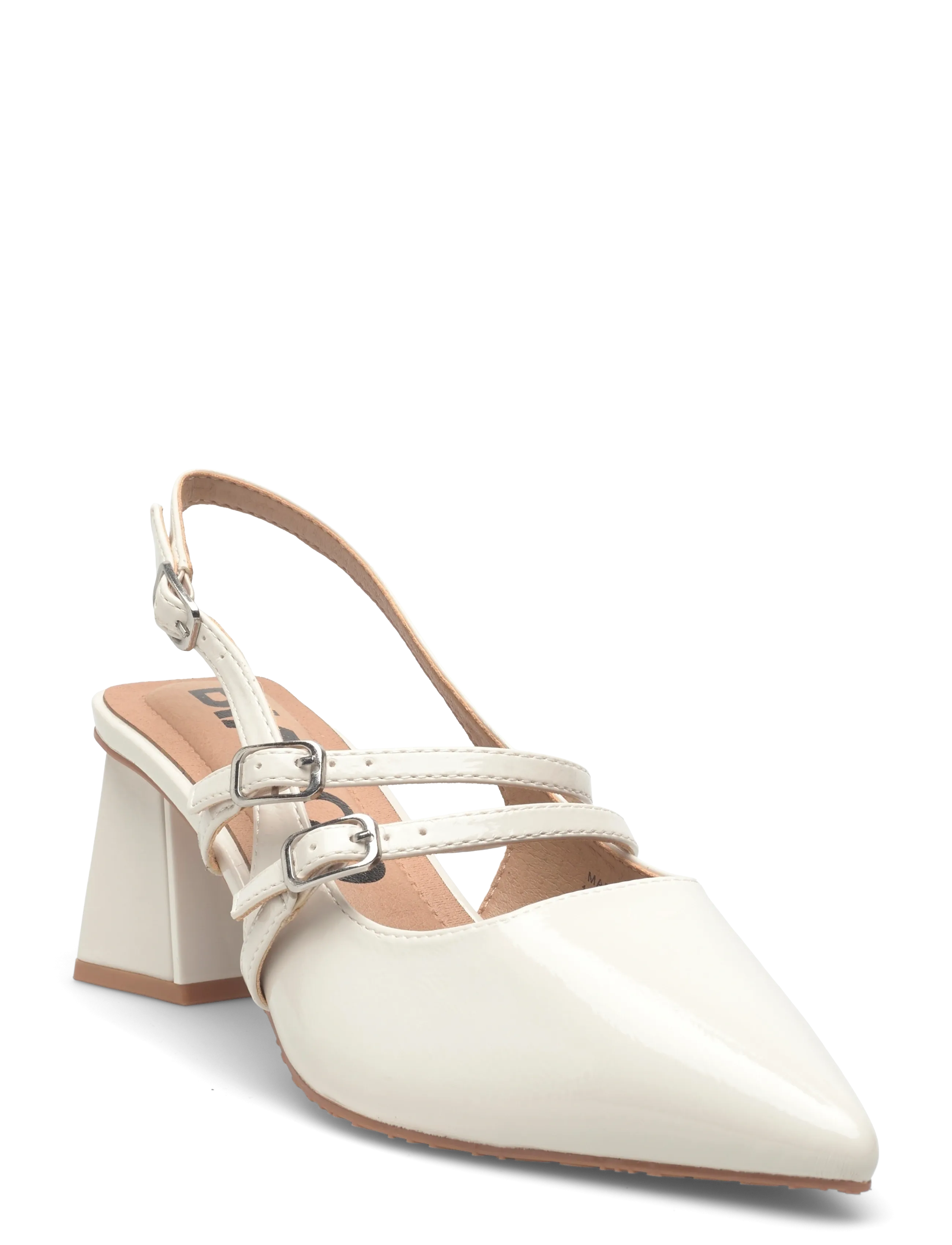 Bianco BIAMARALYN Mary Jane Slingback Faux Leather - Slingbacks - OFF WHITE PATENT / cream