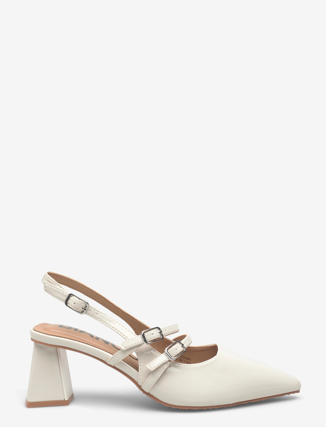 Bianco - BIAMARALYN Mary Jane Slingback Faux Leather - kontsaga slingback-kingad - off white patent - 1