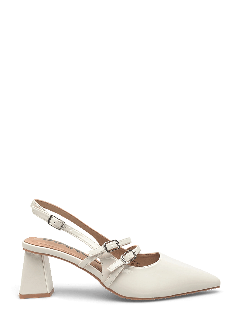 Bianco - BIAMARALYN Mary Jane Slingback Faux Leather - kontsaga slingback-kingad - off white patent - 1