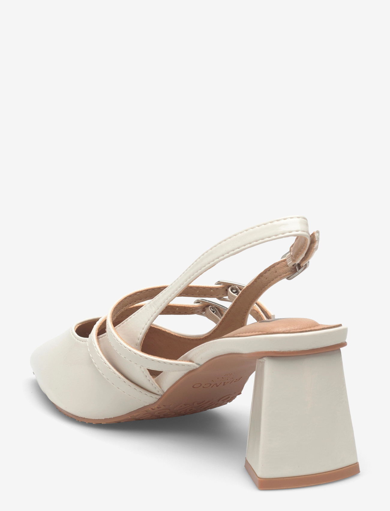 Bianco - BIAMARALYN Mary Jane Slingback Faux Leather - kontsaga slingback-kingad - off white patent - 2
