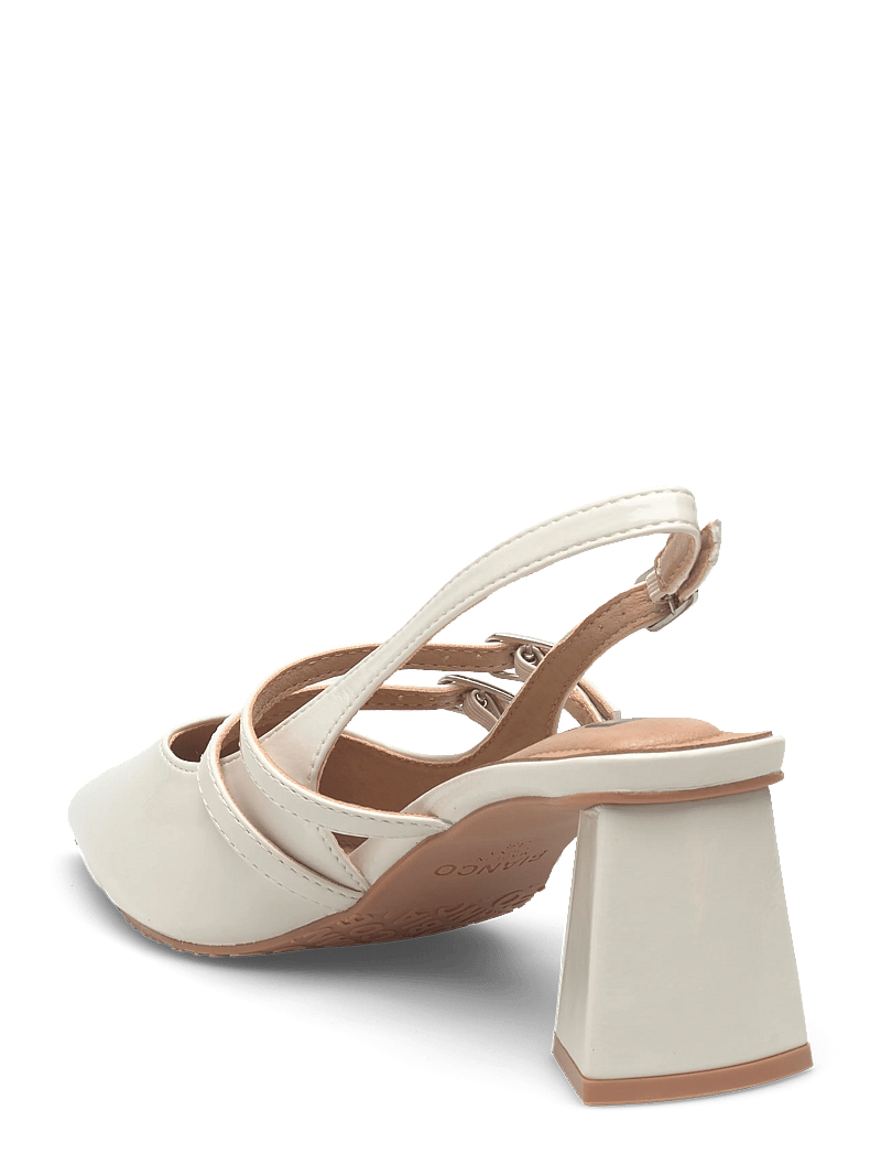 Bianco - BIAMARALYN Mary Jane Slingback Faux Leather - kontsaga slingback-kingad - off white patent - 2