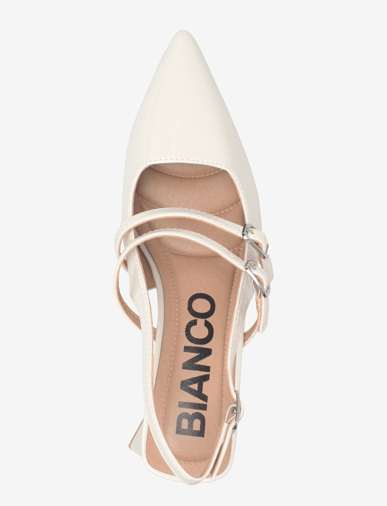 Bianco - BIAMARALYN Mary Jane Slingback Faux Leather - kontsaga slingback-kingad - off white patent - 3