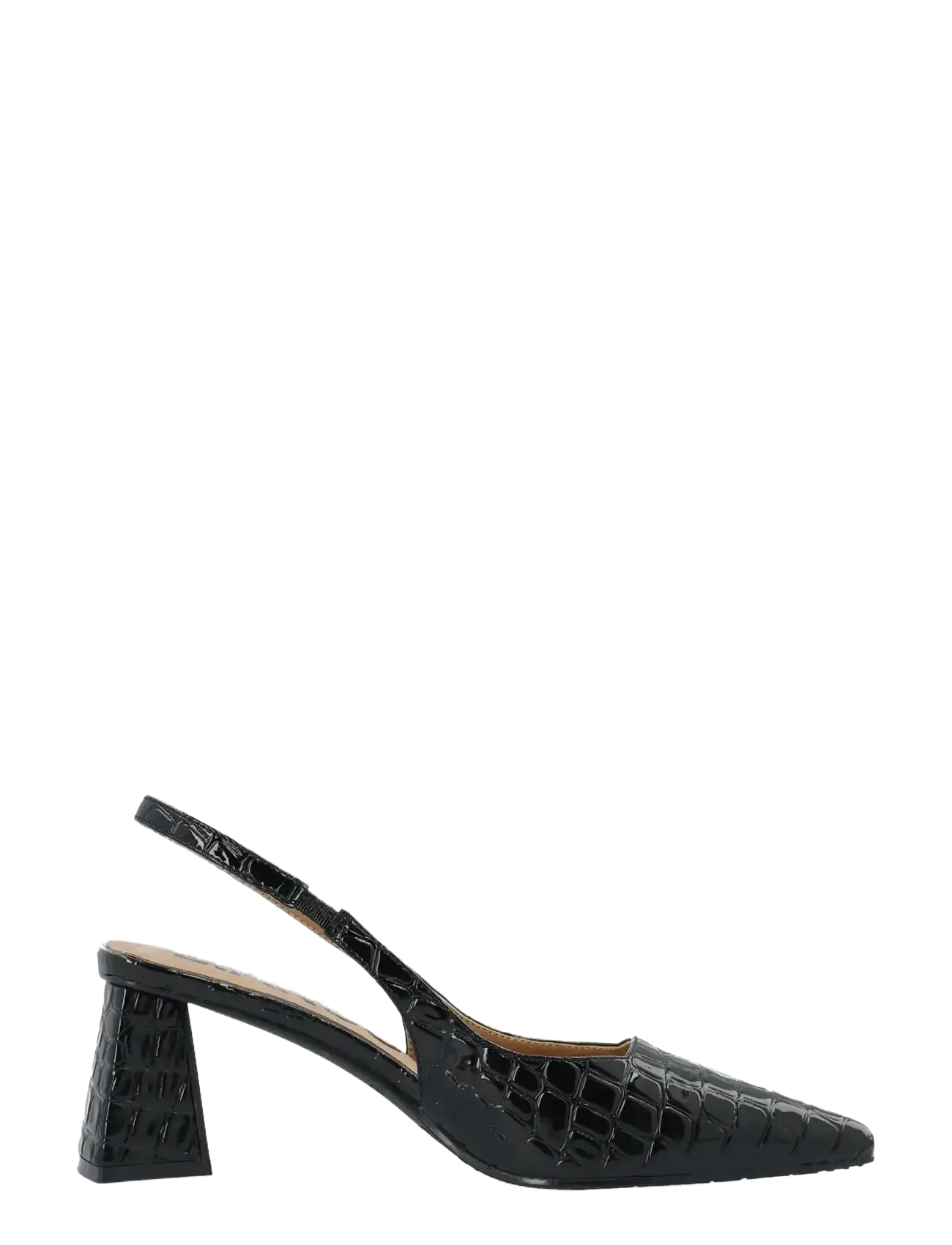 Bianco BIAMARALYN Slingback Croco Patent - Slingbacks mit Absatz - BLACK CROCO PATENT / black