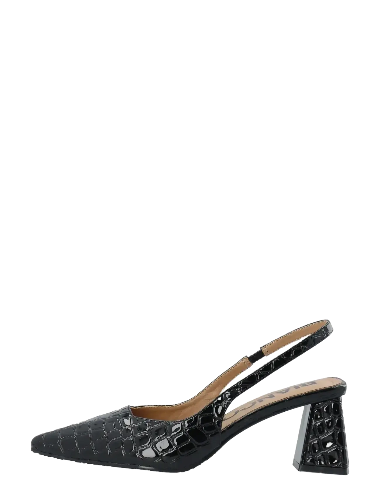 Bianco - BIAMARALYN Slingback Croco Patent - slingbacks mit absatz - black croco patent - 1