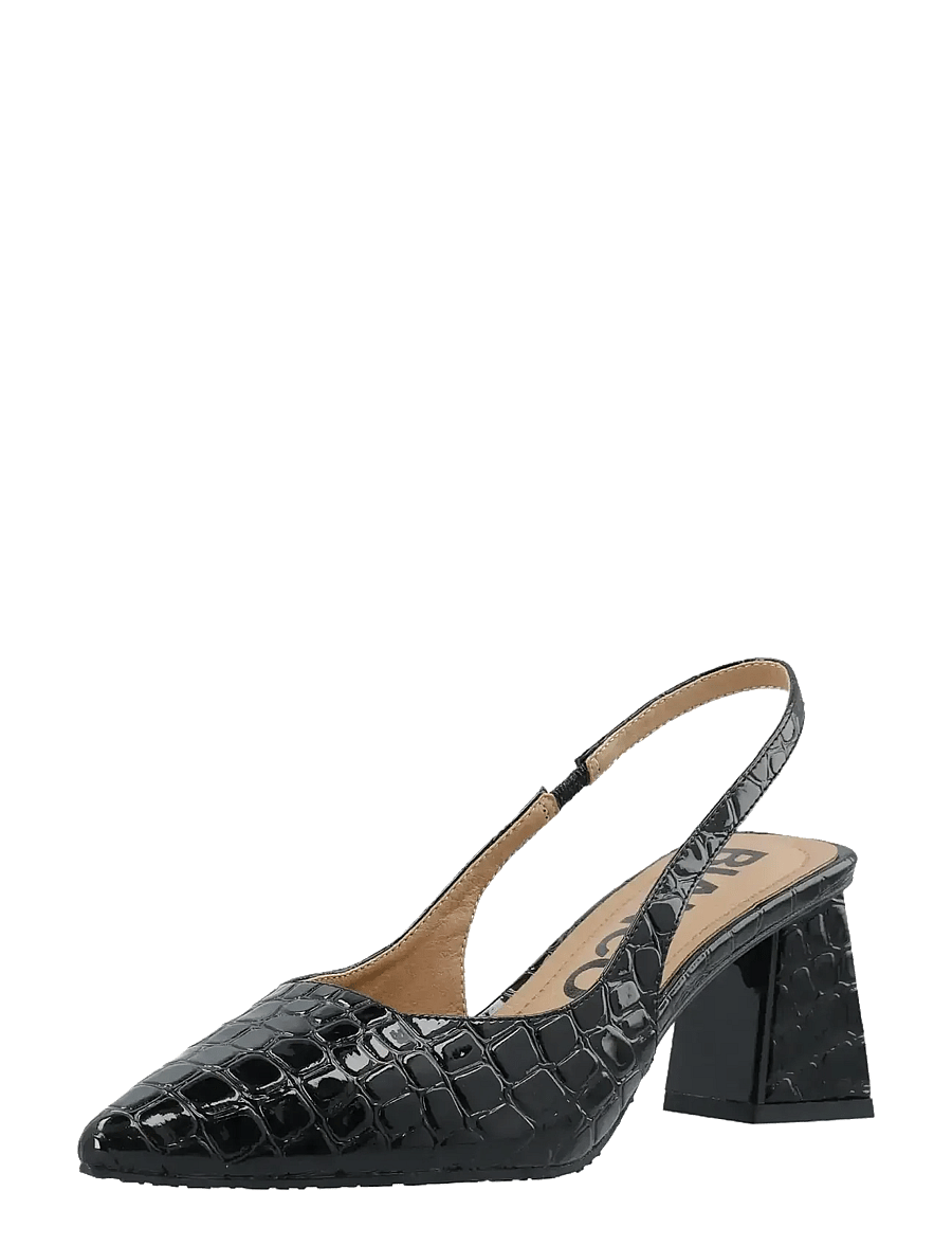 Bianco - BIAMARALYN Slingback Croco Patent - kontsaga slingback-kingad - black croco patent - 2