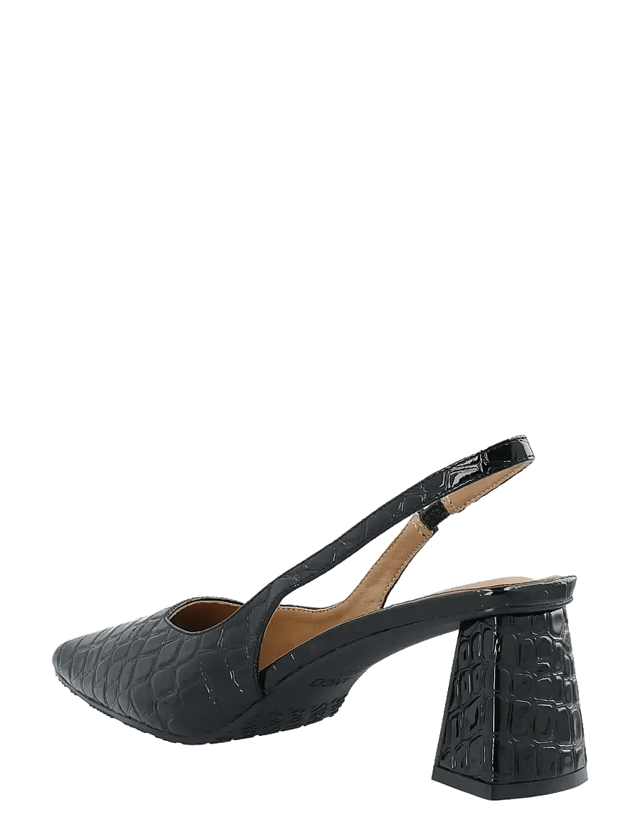 Bianco - BIAMARALYN Slingback Croco Patent - kontsaga slingback-kingad - black croco patent - 3