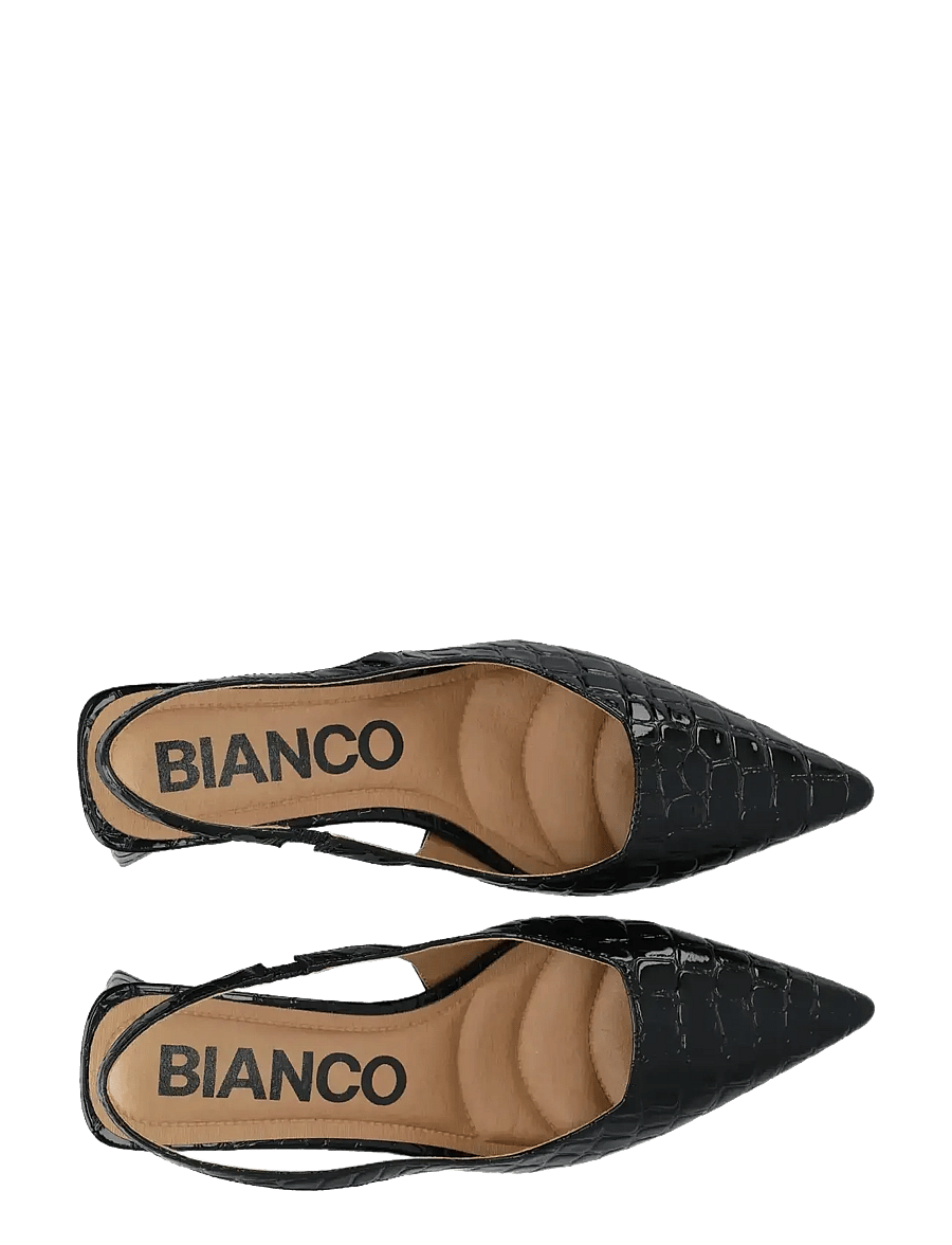 Bianco - BIAMARALYN Slingback Croco Patent - kontsaga slingback-kingad - black croco patent - 4