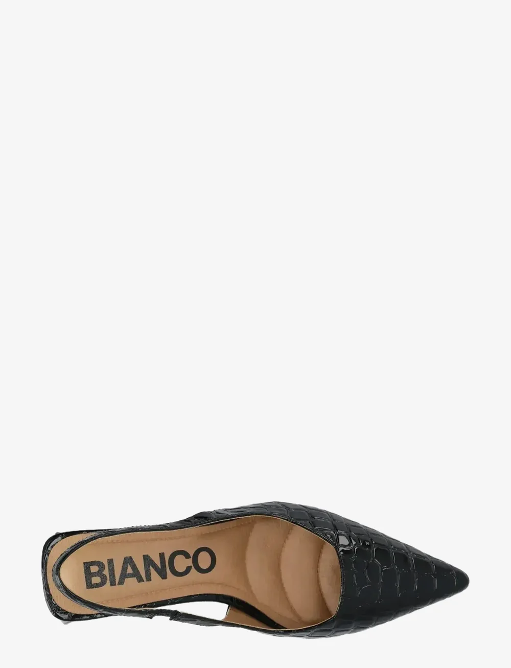 Bianco - BIAMARALYN Slingback Croco Patent - heeled slingbacks - black croco patent - 5