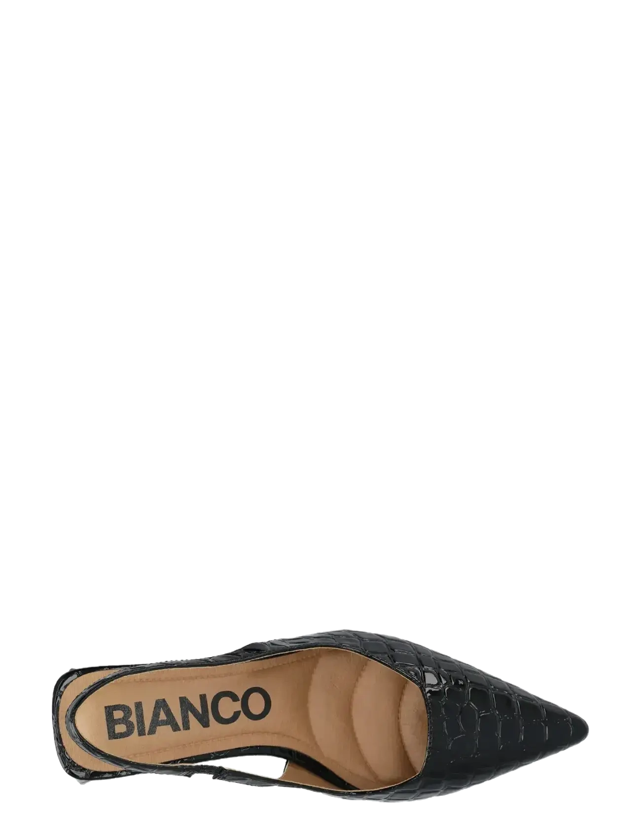 Bianco - BIAMARALYN Slingback Croco Patent - slingbacks mit absatz - black croco patent - 5