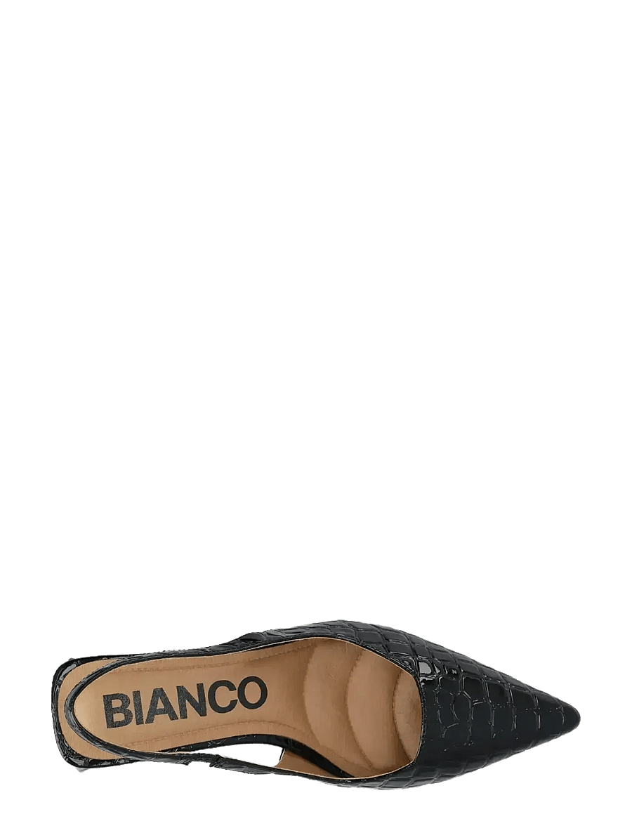 Bianco - BIAMARALYN Slingback Croco Patent - kontsaga slingback-kingad - black croco patent - 5