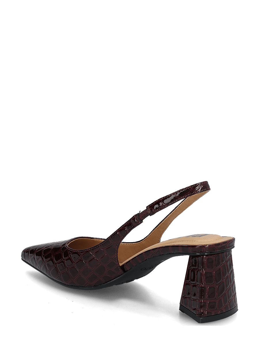 Bianco - BIAMARALYN Slingback Croco Patent - slingbacks mit absatz - burgundy croco patent - 1