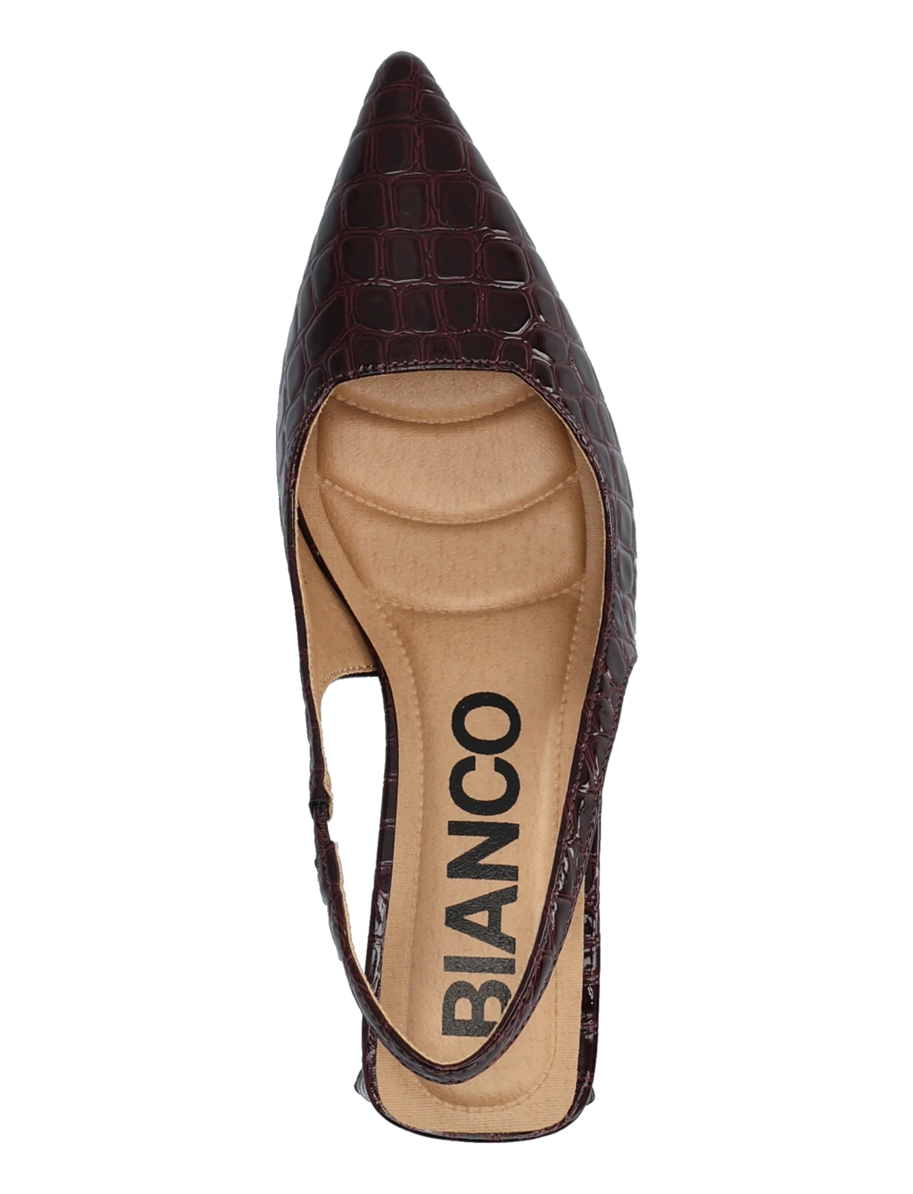 Bianco - BIAMARALYN Slingback Croco Patent - högklackade slingbacks - burgundy croco patent - 3