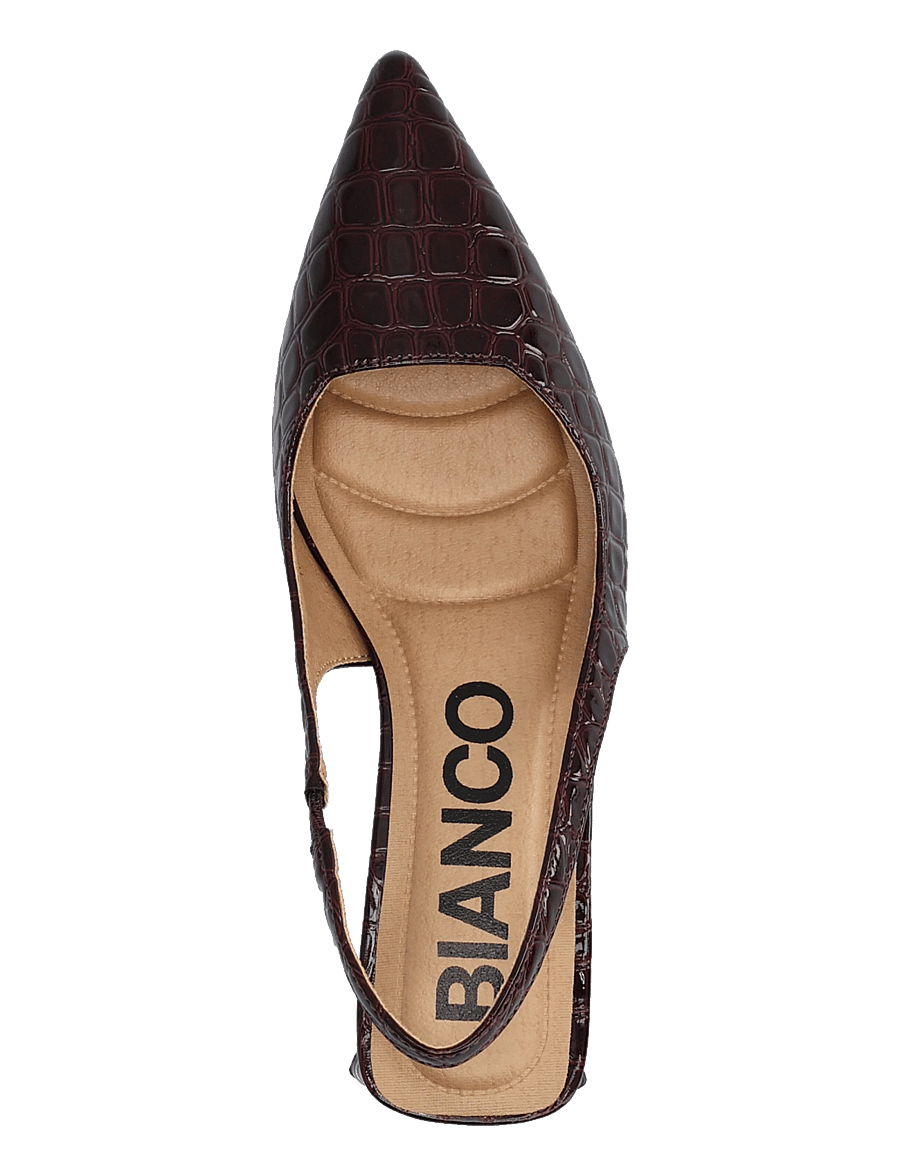 Bianco - BIAMARALYN Slingback Croco Patent - slingbacks mit absatz - burgundy croco patent - 3