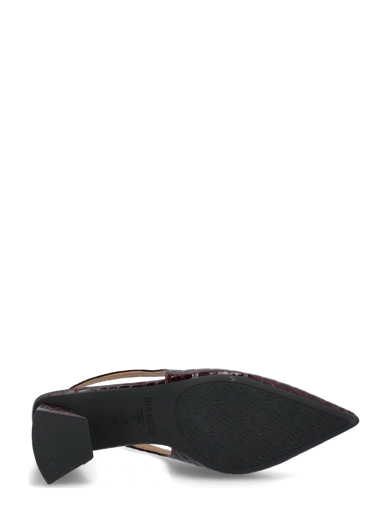 Bianco - BIAMARALYN Slingback Croco Patent - högklackade slingbacks - burgundy croco patent - 4