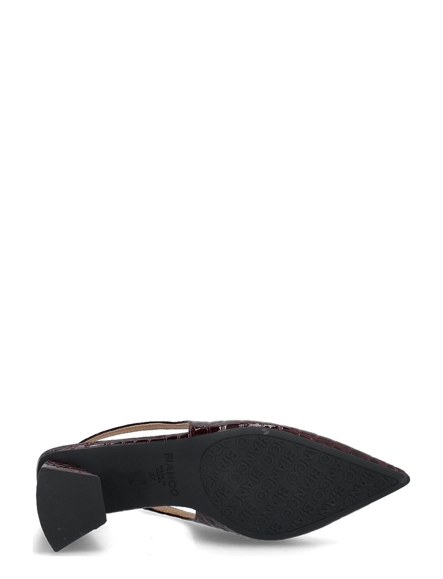 Bianco - BIAMARALYN Slingback Croco Patent - slingbacks mit absatz - burgundy croco patent - 4