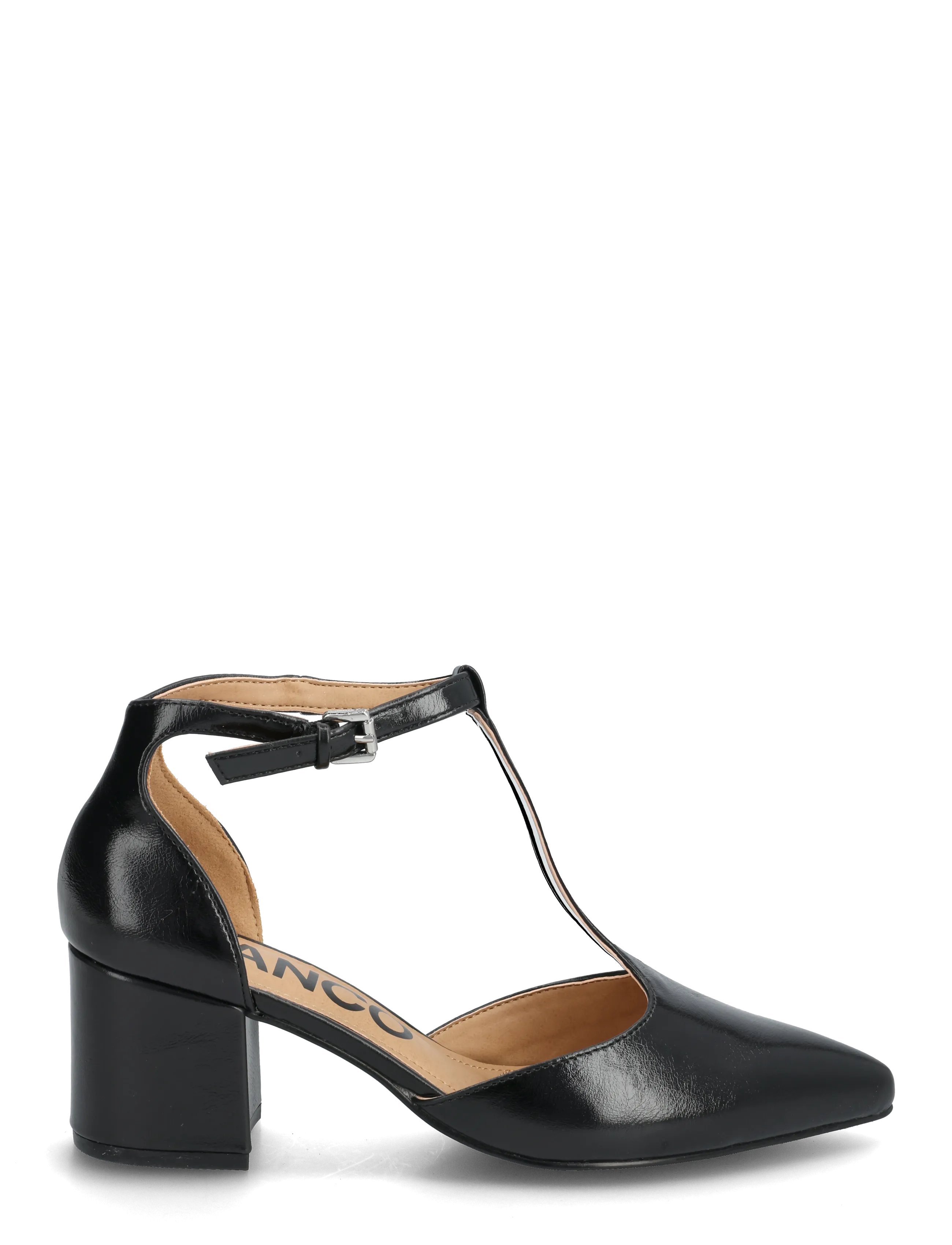 Bianco - BIADEVIVED T-Strap Pump Faux Leather - black - 1