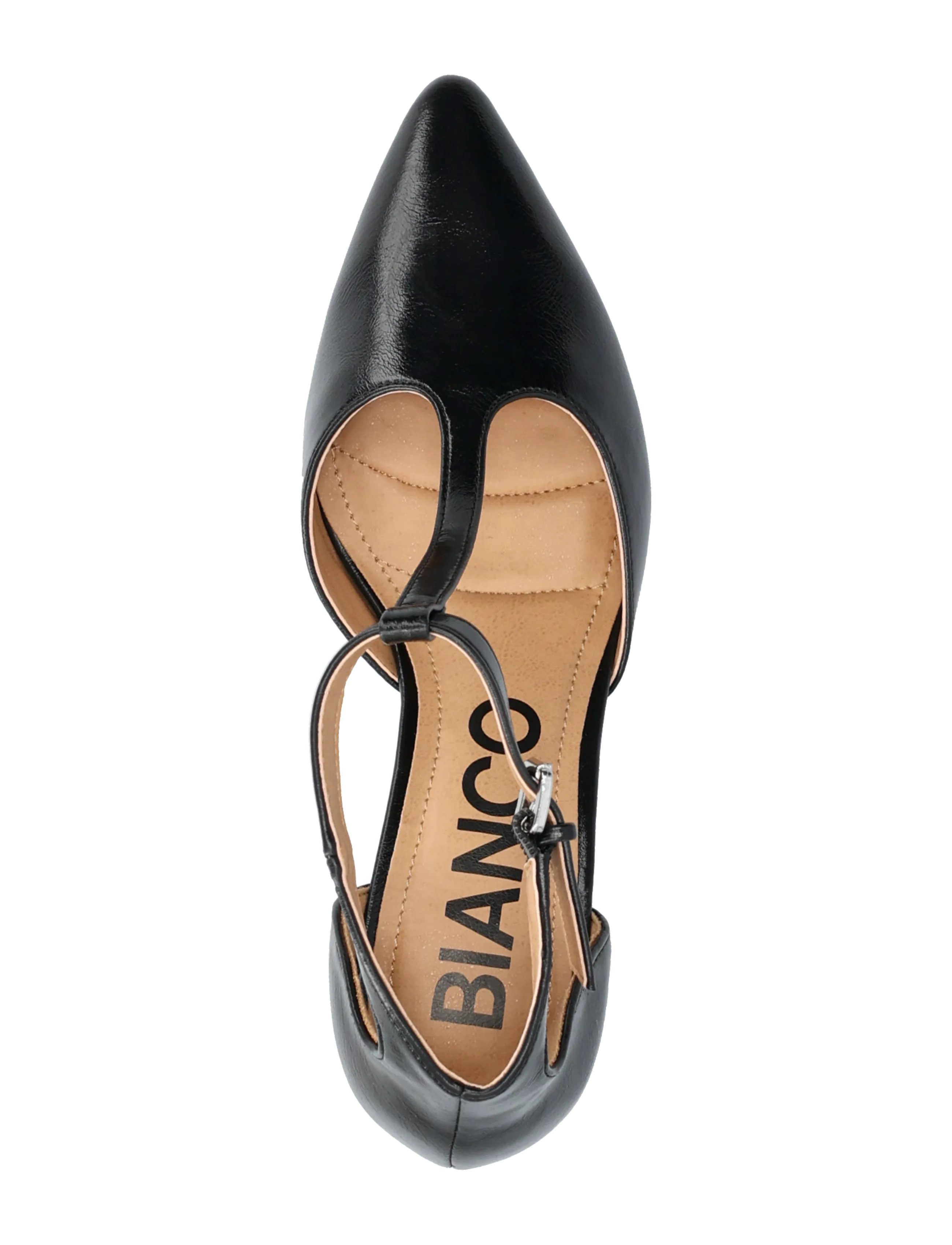 Bianco - BIADEVIVED T-Strap Pump Faux Leather - black - 3